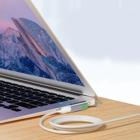 Μαγνητικός Προσαρμογέας Usb-c Magsafe 2 Macbook Air Pro Ασημί
