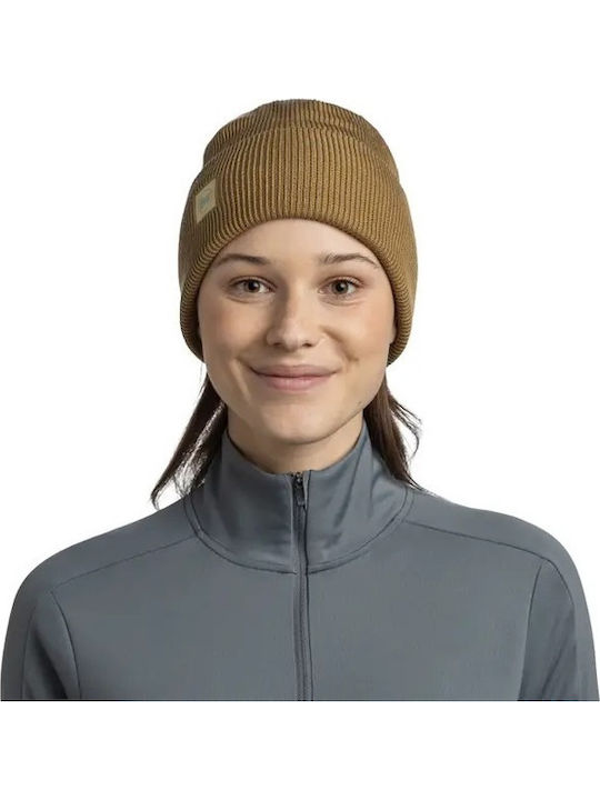 Beanie Unisex Beanie Knitted in Brown color