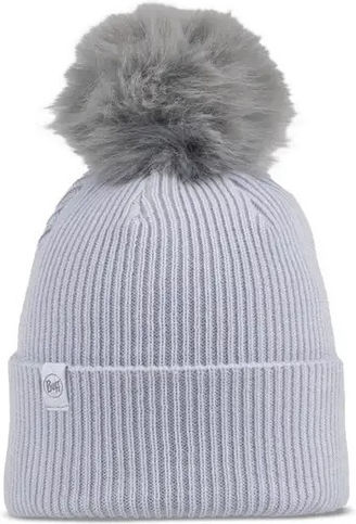 Pom Pom Beanie Unisex Beanie Knitted in Gray color