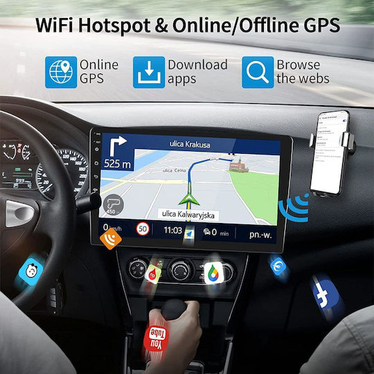 Ηχοσύστημα Αυτοκινήτου για Suzuki Splash 2008-2015 (Bluetooth/USB/WiFi/GPS/Apple-Carplay/Android-Auto) με Οθόνη Αφής 9"