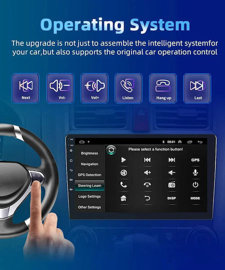 Car Audio System for Suzuki Jimny 2007-2017 (Bluetooth/USB/WiFi/GPS/Apple-Carplay/Android-Auto) with Touch Screen 9"