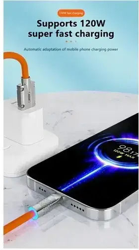 Andowl USB 2.0 Cable USB-C male - USB-A Orange (Q-SJ960)