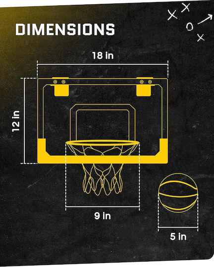 SKLZ Pro Hoop Mini Μπασκέτα Δωματίου με Μπάλα
