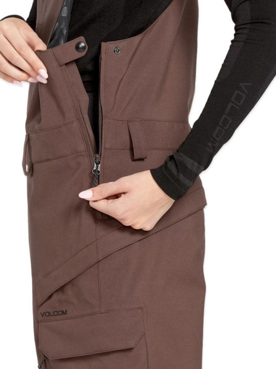 Volcom Creston 3d Stretch H1252601-OXB Γυναικείο Παντελόνι Σκι & Snowboard Καφέ