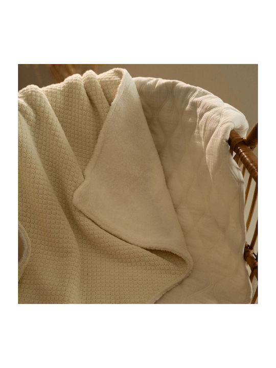 Little Dutch Κουβέρτα Πλεκτή Λευκή 110x140εκ.