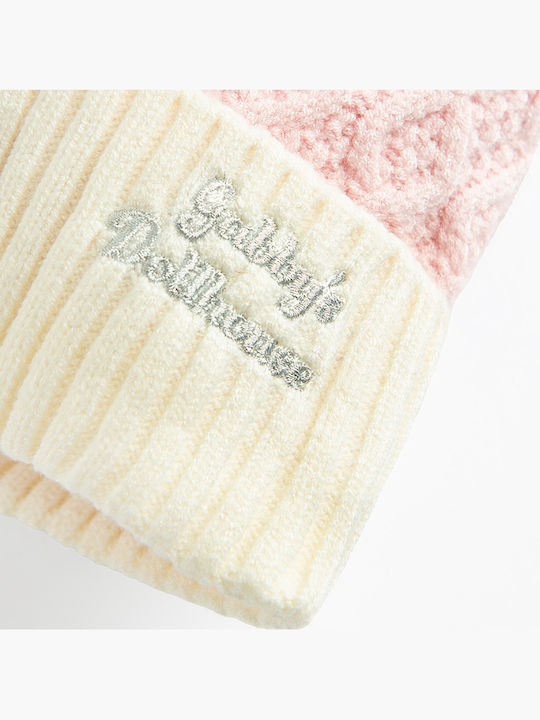 Kids Beanie Knitted Pink