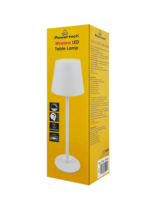 Powertech Decorative LED Lamp Warm White 3000K 10.5x10.5x37cm