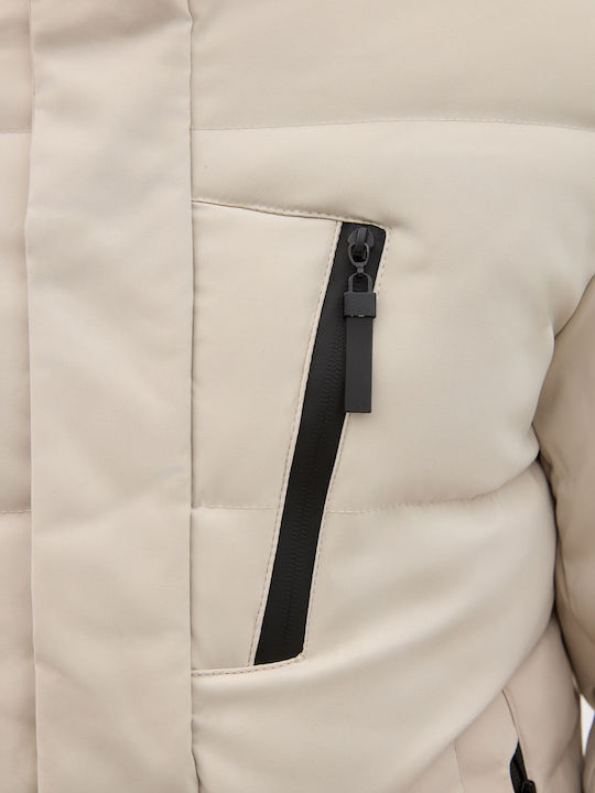 Jacke Puffer Beige