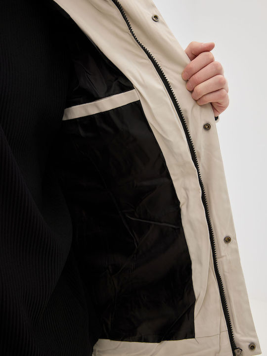 Jacke Puffer Beige
