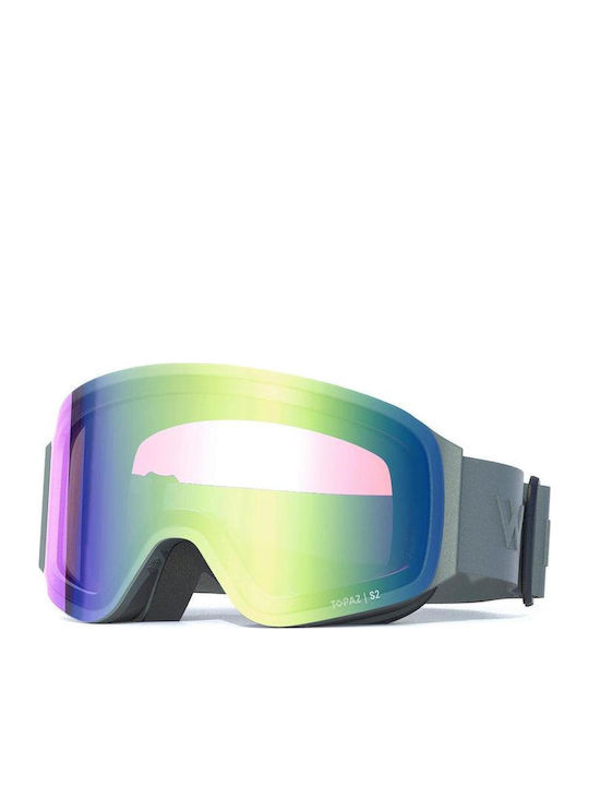Whistler Μάσκα Σκι & Snowboard Ενηλίκων Πολύχρωμη με Φακό σε Πολύχρωμο Χρώμα