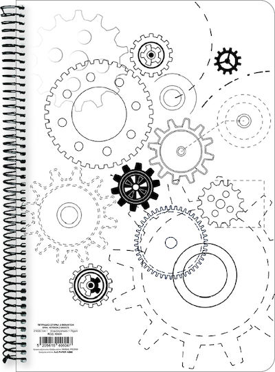 AG Trees Spiral Notebook Ruled B5 2 Subjects Gears 1pcs