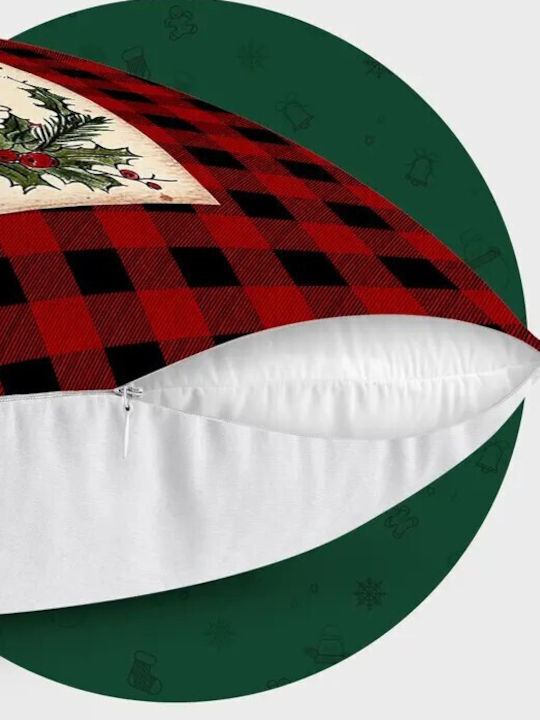 By Queen Limited Festive Edition Μαξιλαροθήκη Buffalo Plaid Σχέδιο “warm Winter Wishes”