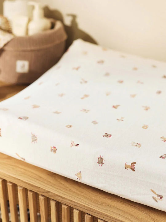 Jollein Changing Pad Cover made of Fabric Animal Friends 70x50cm