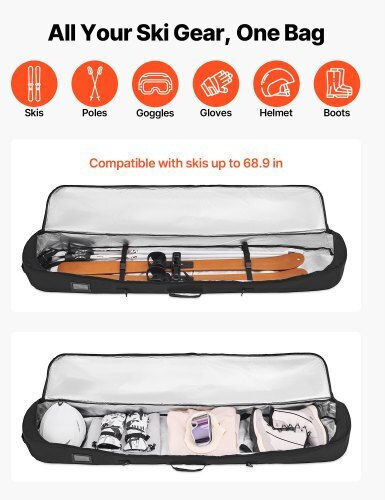 Vevor Θήκη Snowboard Μαύρη
