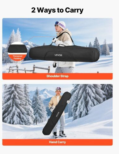 Vevor Θήκη Snowboard Μαύρη