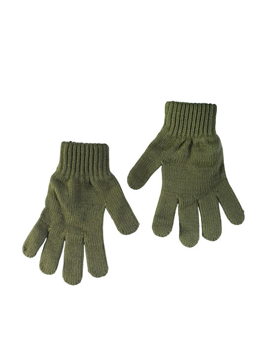 Set Căciulă Copil cu Mănuși Verde