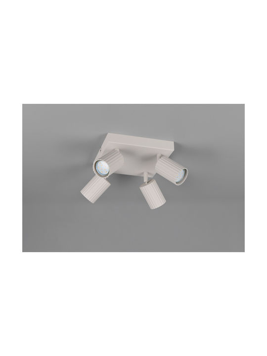 Trio Lighting Soka Σποτ με 4 Φώτα σε Γκρι Χρώμα