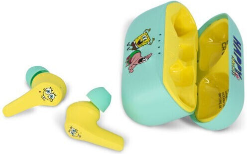 OTL Spongebob Squarepants In-ear Bluetooth Handsfree Earphones with Charging Case Multicolour