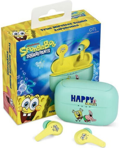 OTL Spongebob Squarepants In-ear Bluetooth Handsfree Earphones with Charging Case Multicolour