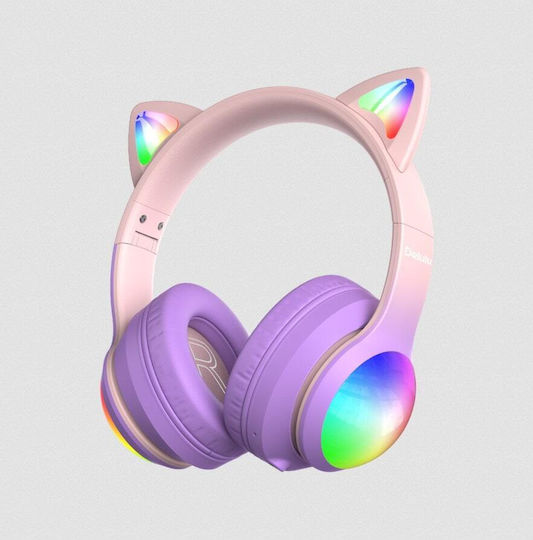 Kiddoboo Delulu Bluetooth Wireless Over Ear Headphones with 8 hours of Operation Pink