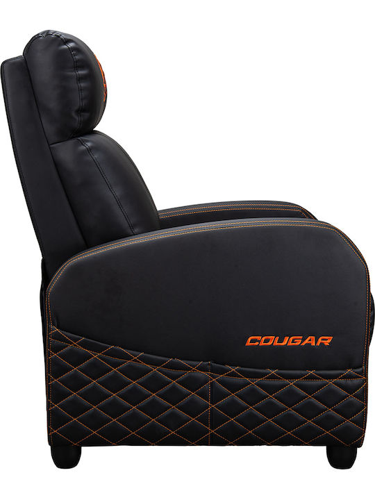 Cougar Ranger Elite Καρέκλα Gaming Δερματίνης με Υποπόδιο Μαύρη