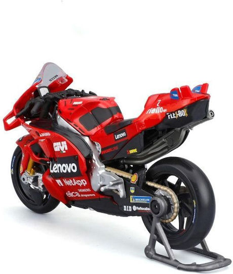 Миниатюрна Мотор Ducati Corse Francesco Bagnaia No.1 Мащаб 1:18 Червен