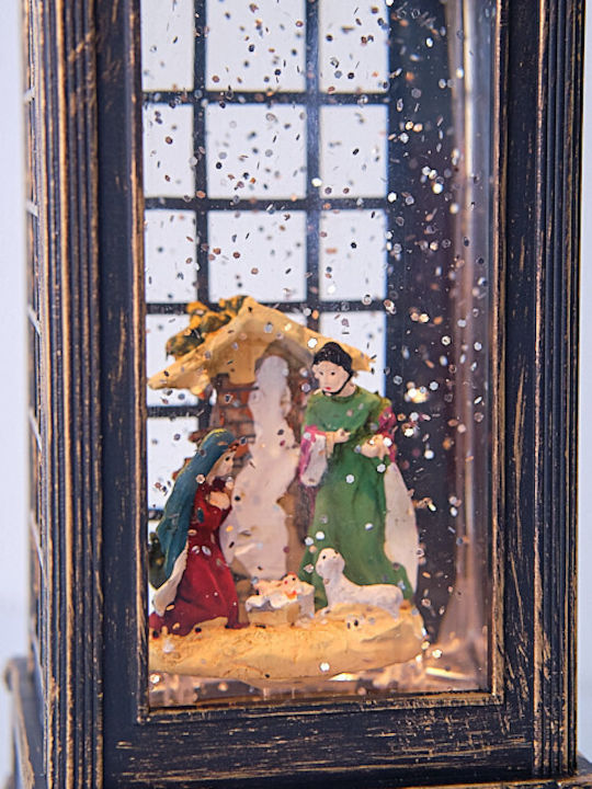 Weihnachtliche Schneekugel Beleuchtet mit Herzen 9x9x21cm 1Stück