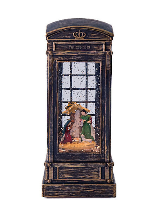 Weihnachtliche Schneekugel Beleuchtet mit Herzen 9x9x21cm 1Stück