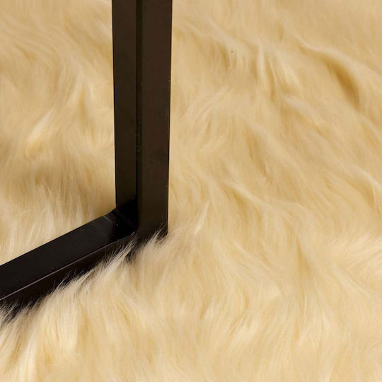 vidaXL Χαλί Τζακιού Δερμάτινο 240x240cm Κρεμ vidaXL Χαλί Τζακιού Δερμάτινο 240x240cm Κρεμ