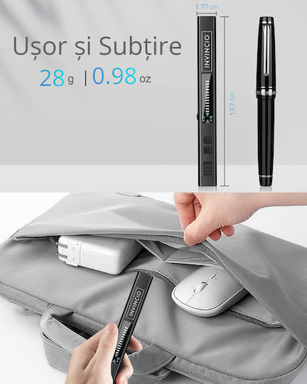 Invincio Cameră de Supraveghere cu Microfon Detector Portabil 12 Niveluri de Detecție Indicator Sonor Led Detectează Localizatoare Gps Gsm Înregistratoare Voci Alte Surse Ascunse Frecvențe 100 Micro Hz-8 Ghz Negru