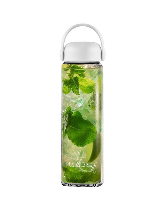 Vialli Design Water Bottle Plastic 540ml White