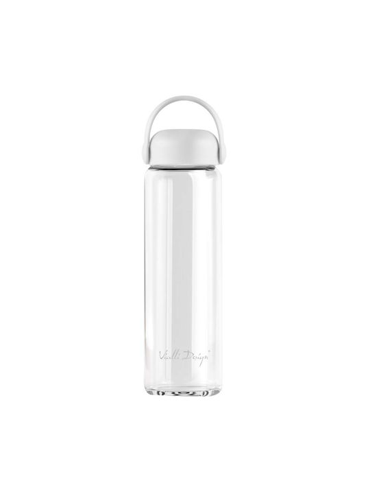 Vialli Design Water Bottle Plastic 540ml White