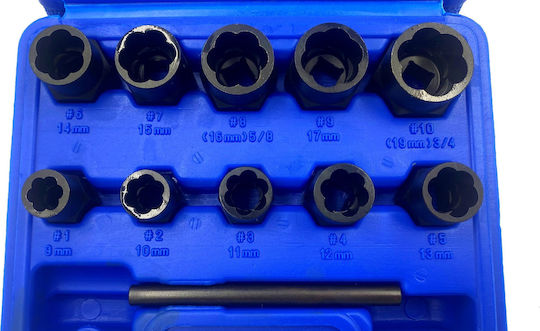 Rockforce Καρυδάκια με Καρέ Υποδοχής 3/8" Σετ 11τμχ
