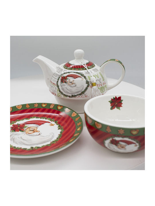 Velve Ornament de masă de Crăciun Ceainic Ceramic