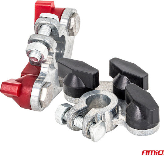 Amio Set of 2 Zinc Battery Terminals 800A 04391