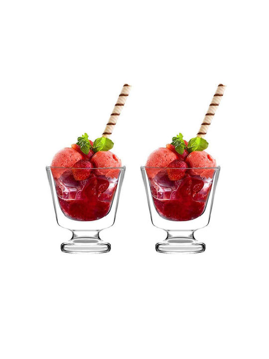 Vialli Design Set Gläser Kaffee/Freddo aus Glas 250ml 2Stück