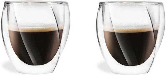 Vialli Design Set Gläser Kaffee/Freddo aus Glas 250ml 2Stück