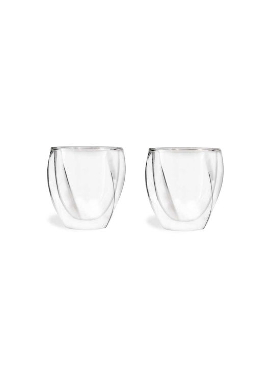Vialli Design Set Gläser Kaffee/Freddo aus Glas 250ml 2Stück