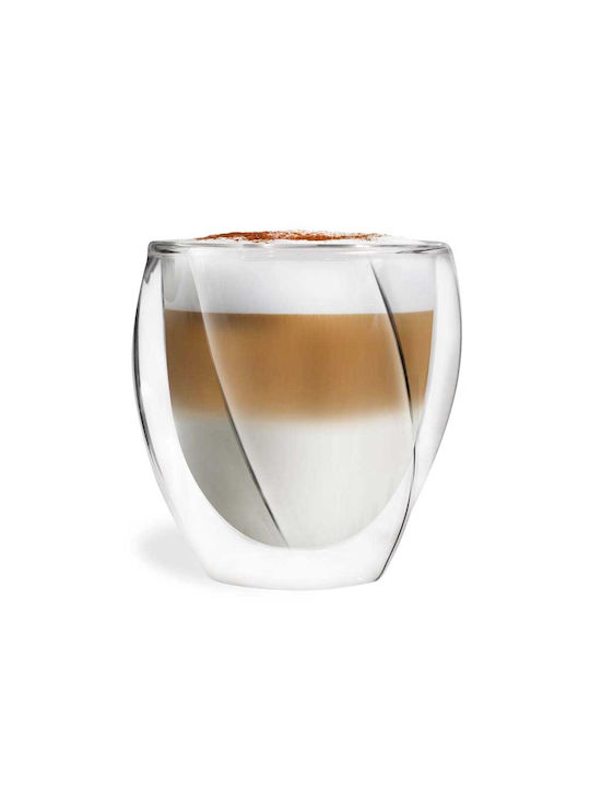 Vialli Design Set Gläser Kaffee/Freddo aus Glas 250ml 2Stück