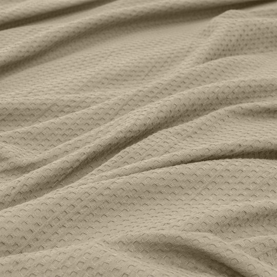 Lino Home Cocoon Pique Blanket Double 220x240cm Mocha