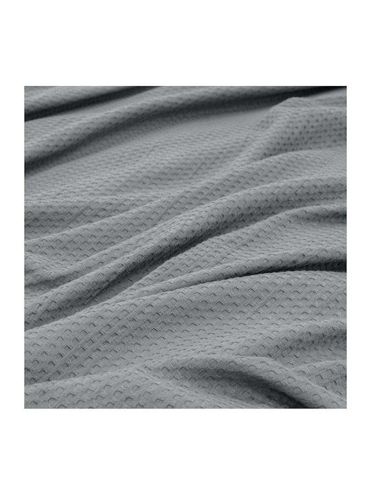 Lino Home Cocoon Pique Blanket Double 240x260cm Gray