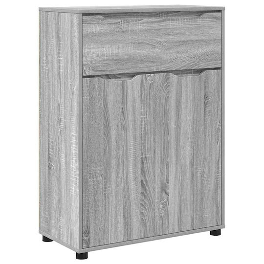 vidaXL Waschtisch mit Waschbecken, Spiegel & Säule L60xB60xH20cm Gray Sonoma
