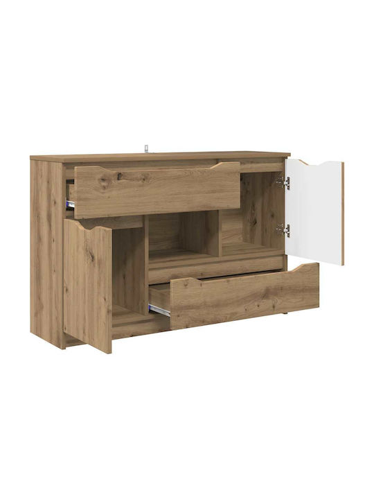 Sideboard Wooden with Drawers Artisan Oak 100x30x65.6cm