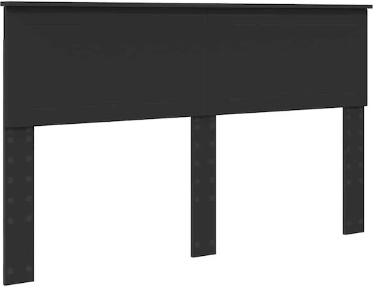 vidaXL Hölzernes Kopfstütze für Bett Schwarz Eichenholz 150x100cm