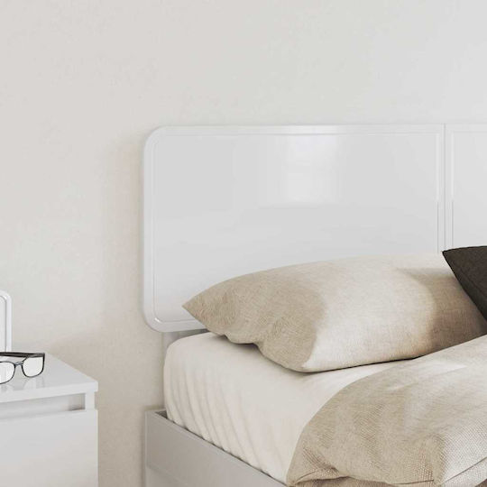 vidaXL Wooden Bed Headboard Bright White 140x100cm