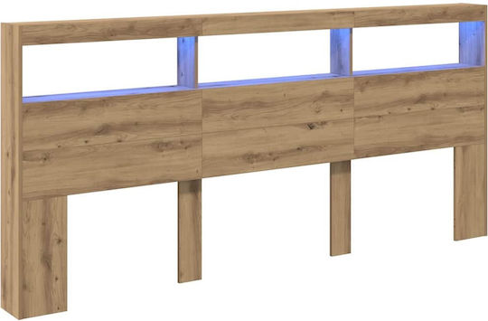 vidaXL Wooden Bed Headboard Artisan Oak 220x102cm