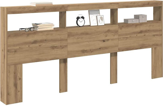 vidaXL Wooden Bed Headboard Artisan Oak 220x102cm