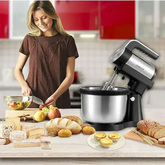 Sokany Mixer mit Inox Schüssel Schwarz 250W