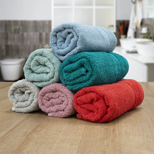 Lino Home Σετ Πετσέτες Μπάνιου 2τμχ Marea Lgrey Βάρους 480gr/m²