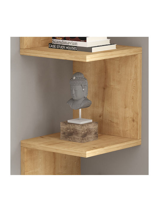 Shelf Wall Zikzak Sapphire Oak 25x25x105.4cm